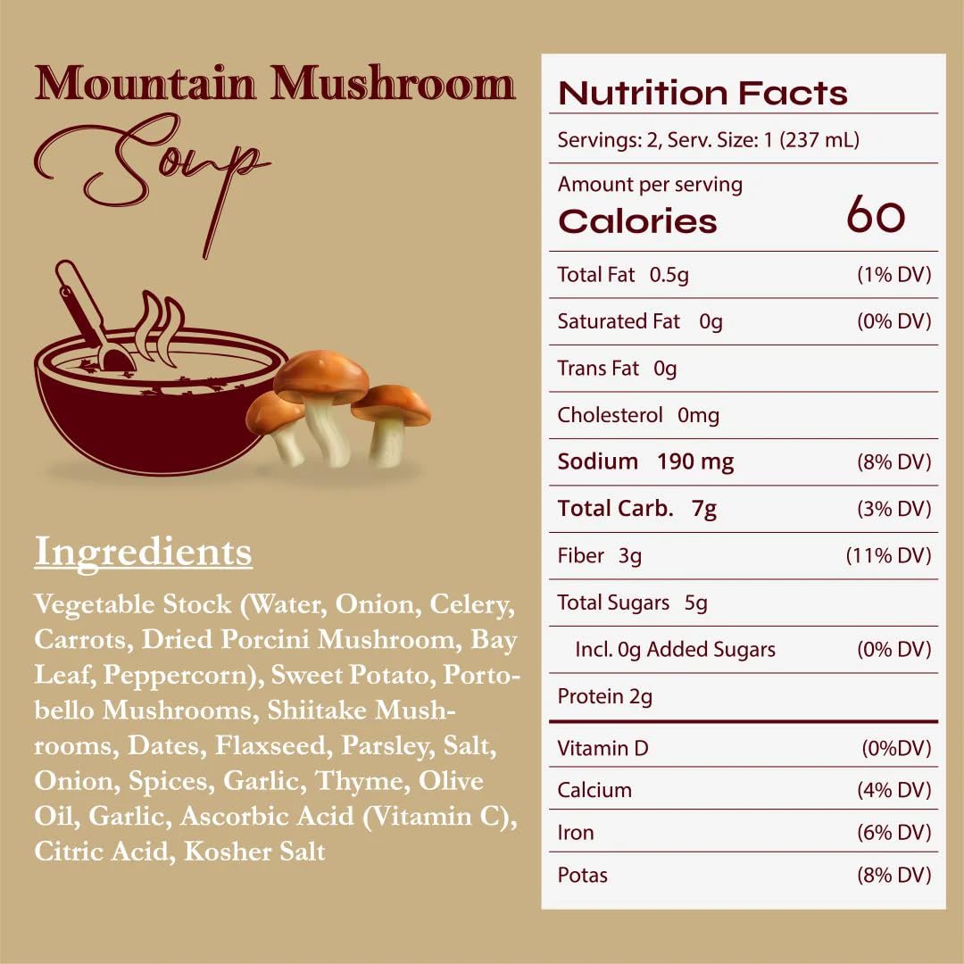 18 Chestnuts Plant Based Soup - Holiday Bundle Box: Butternut Squash Pear, Chestnut Maple, Mountain Mushroom Soup Bundle, Plant
