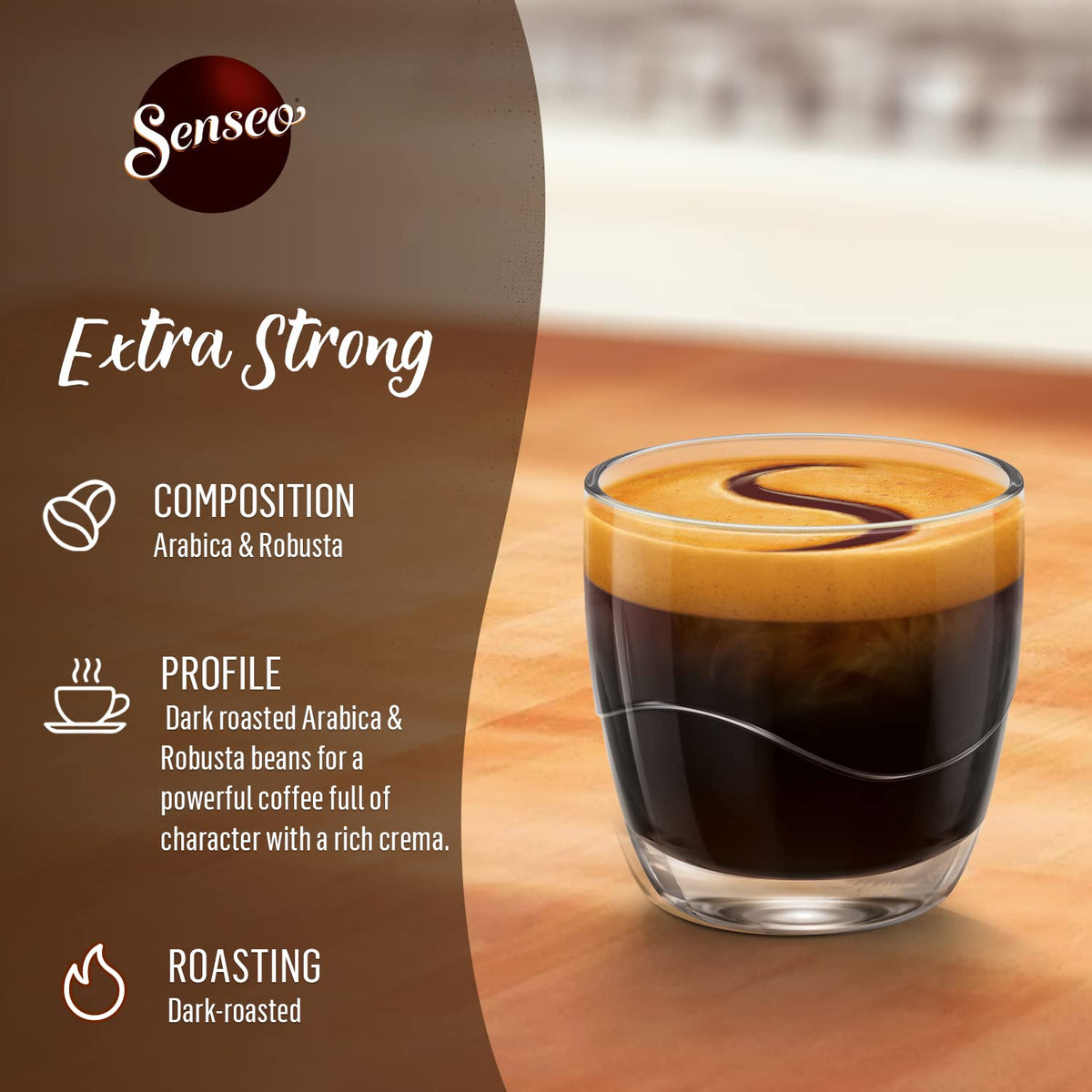 Senseo Extra Strong Coffee Pods - 48 Single Serve Pods per Bag, 5 Bags - Bulk Pack for Rich Flavor, 240 Total Pods