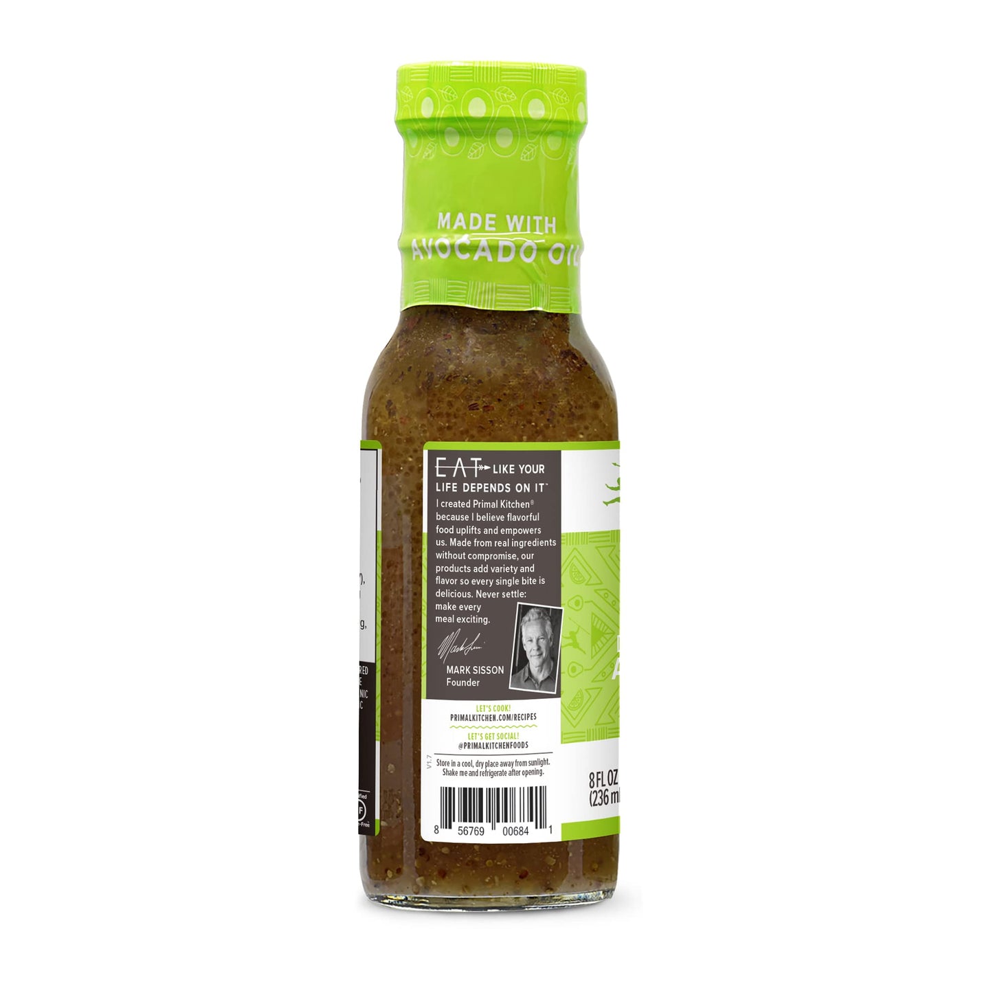 Primal Kitchen Italian Vinaigrette & Marinade Salad Dressing made with Avocado Oil, Whole30 Approved, Certified Paleo, and Keto