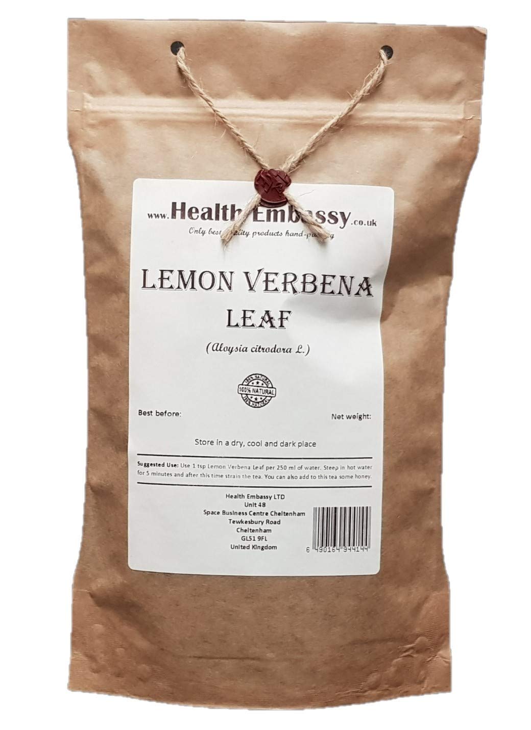Lemon Verbena Leaf (Aloysia Citrodora L. - Folium Verbenae Citriodoratae) Health Embassy - 100% Natural (50g)