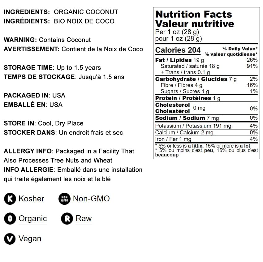 Food to Live Organic Coconut Chips, 6 Pounds - Non-GMO, Kosher, Raw, Desiccated, Unsweetened, Unsulfured, Dried Flakes, Vegan, K