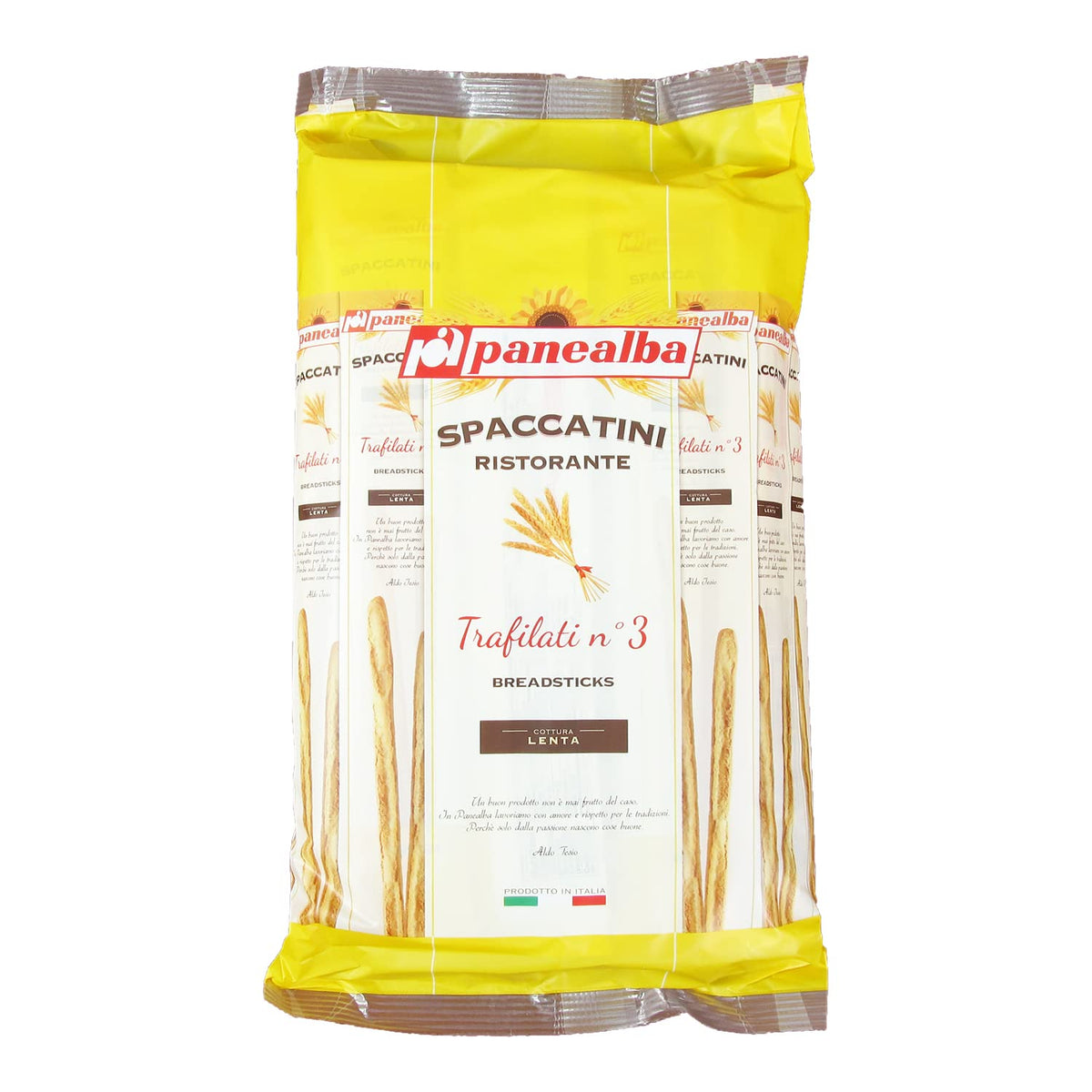 Panealba Thin Grissini Breadsticks | 16 Bags Case | Each Bag Contains 20 Packets | Each Packet Contains 4 Grissini | Imported fr