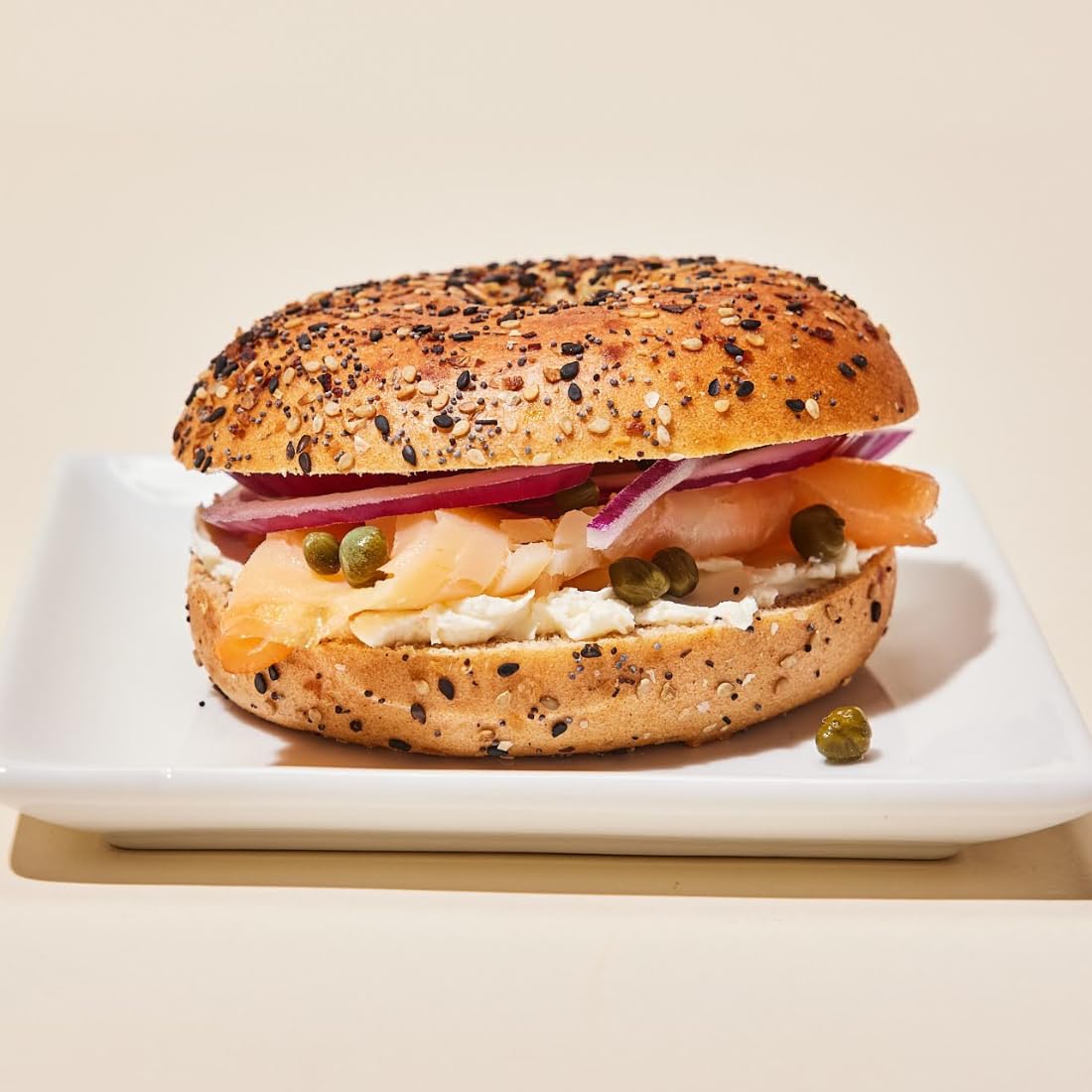 One Mighty Mill Whole Wheat Everything Bagels | 4 count - 12oz.