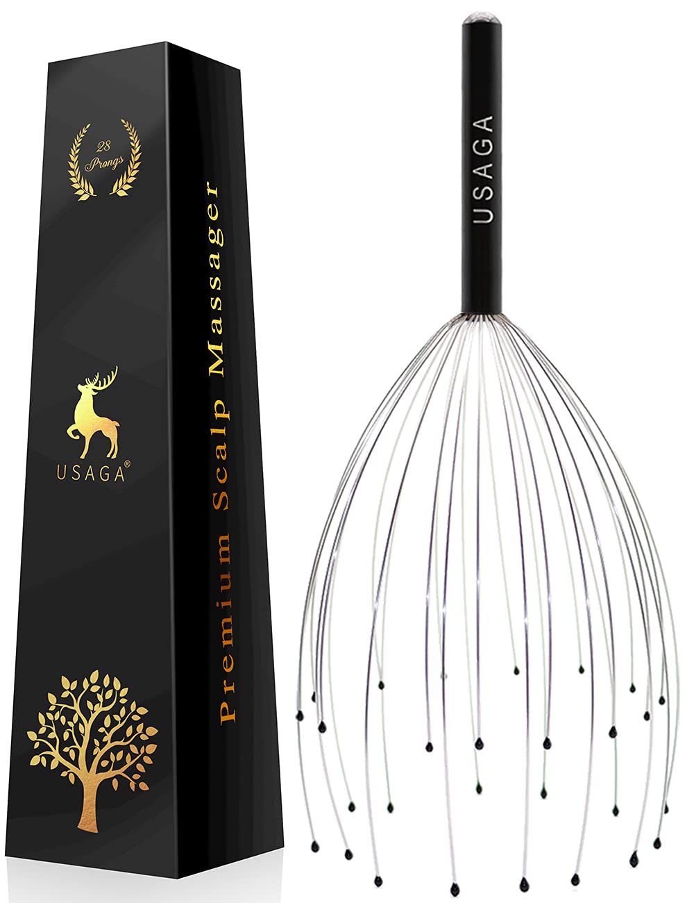 Usaga 28 Fingers Head Scratcher, Head Massager, Scalp Massager, Head Whisk Massager, Wire Massager, Stocking Stuffers For Head H