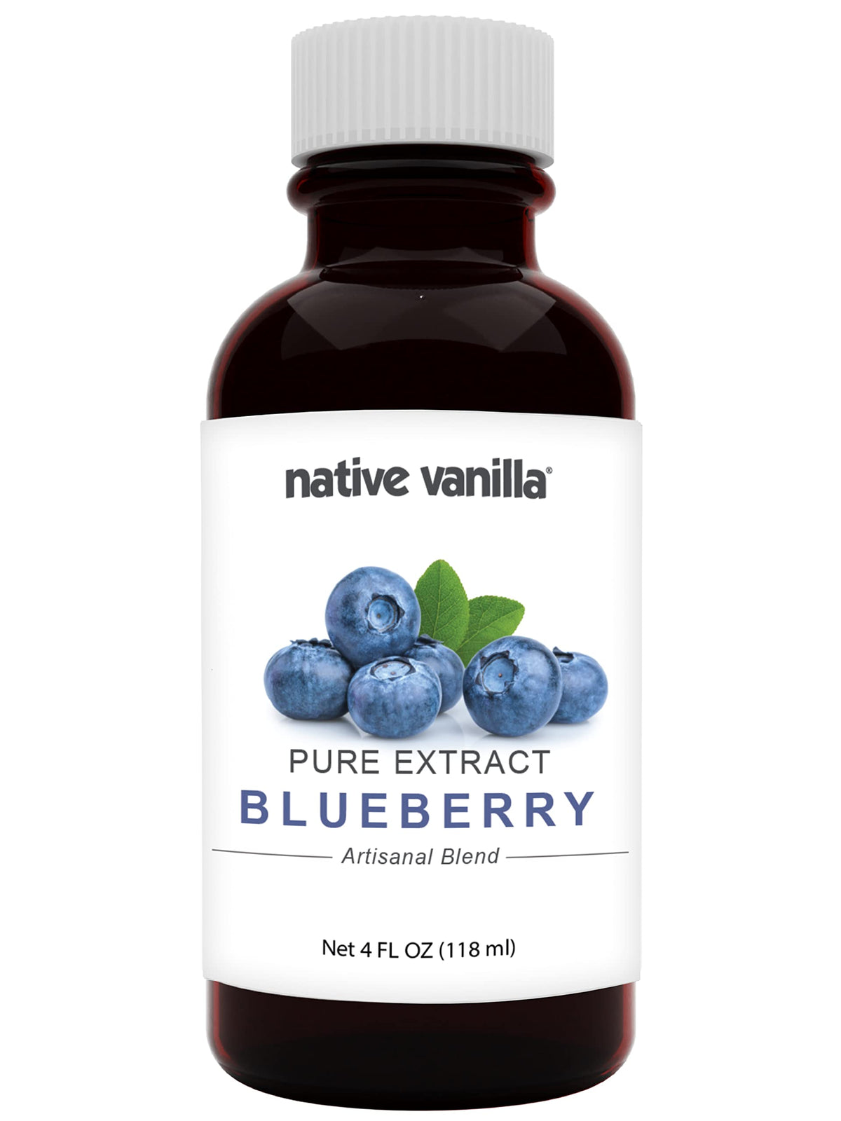 Native Vanilla Blueberry Extract - 4 Fl Oz - Ideal for Cooking, Baking, and Desserts