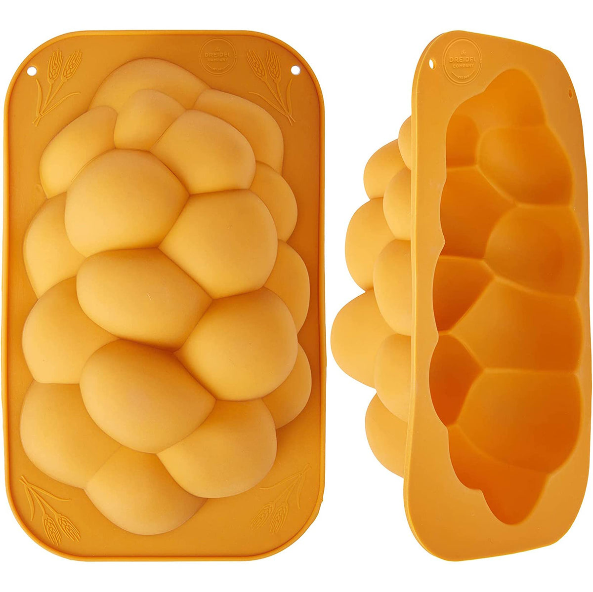 The Dreidel Company Silicone Challah Braid Bread Mold Bakeware, Perfect Kosher Challah Braided Baking Mold Pan, No Shaping Requi