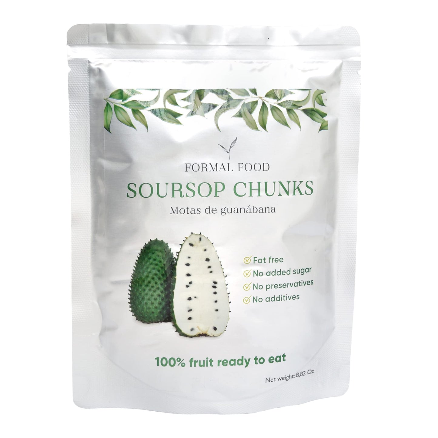 Formal Food Soursop Fruit - 100% Natural, No Added Sugar, No Preservatives - Pack of 6, 8.82 Oz