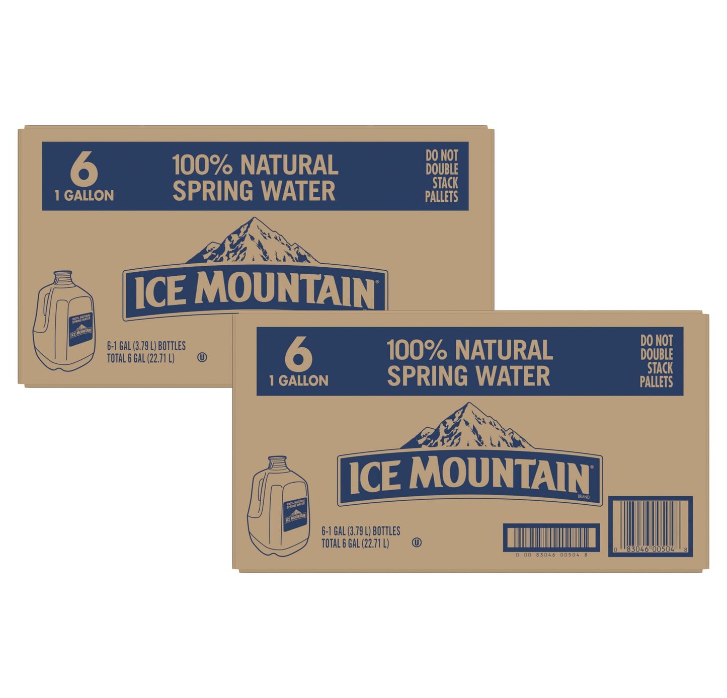 Generic Ice Mountain Spring Water Case, 128 Fl Oz, Pack of 12