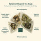 Vahdam, Turmeric Ginger Herbal Tea Bags (30 Pyramid Tea Bags) Caffeine Free, Non Gmo, Gluten Free | 100% Pure Herbal Blend - Savory & Spicy | Individually Wrapped Pyramid Tea Bags | Direct From Source