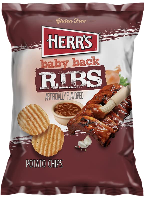 Herr Foods Baby Back Rib Chips 1 oz Pack of 84