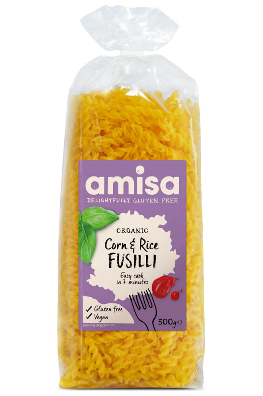 Amisa Organic - Gluten Free Pasta - Corn & Rice Fusilli - 500g