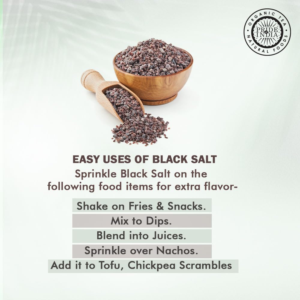 Pride Of India Himalayan Black Rock Salt Coarse Grind 2.2 lbs Jar - 84+ Minerals, Perfect for Cooking and Bath Use