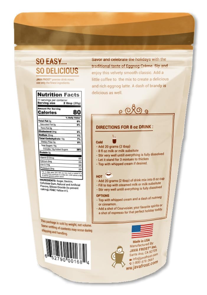Instant Eggnog Drink Mix, 8 Oz Bag (4 Pack)