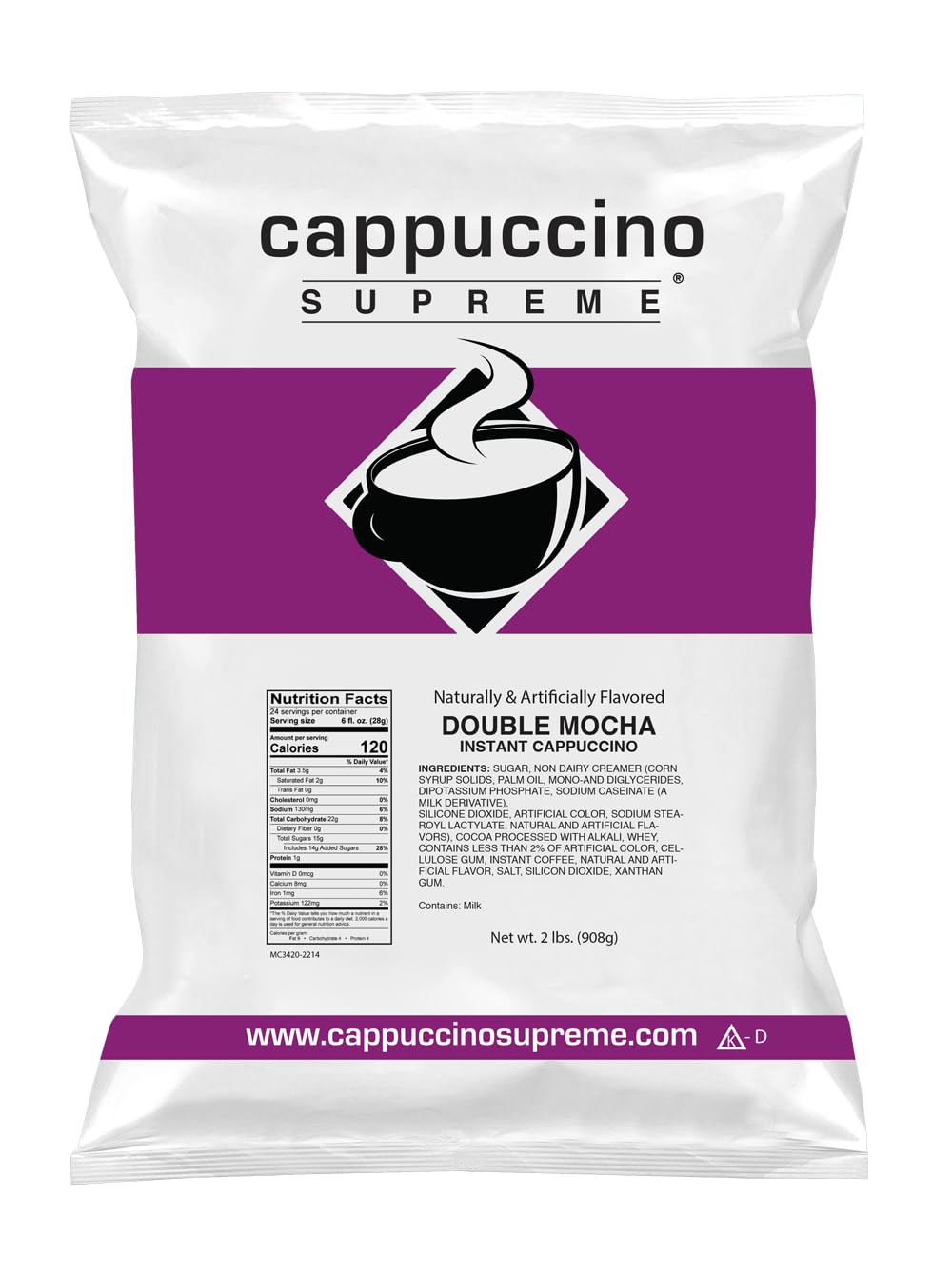 Cappuccino Supreme 2 Lb Bag Double Mocha Instant Cappuccino Mix