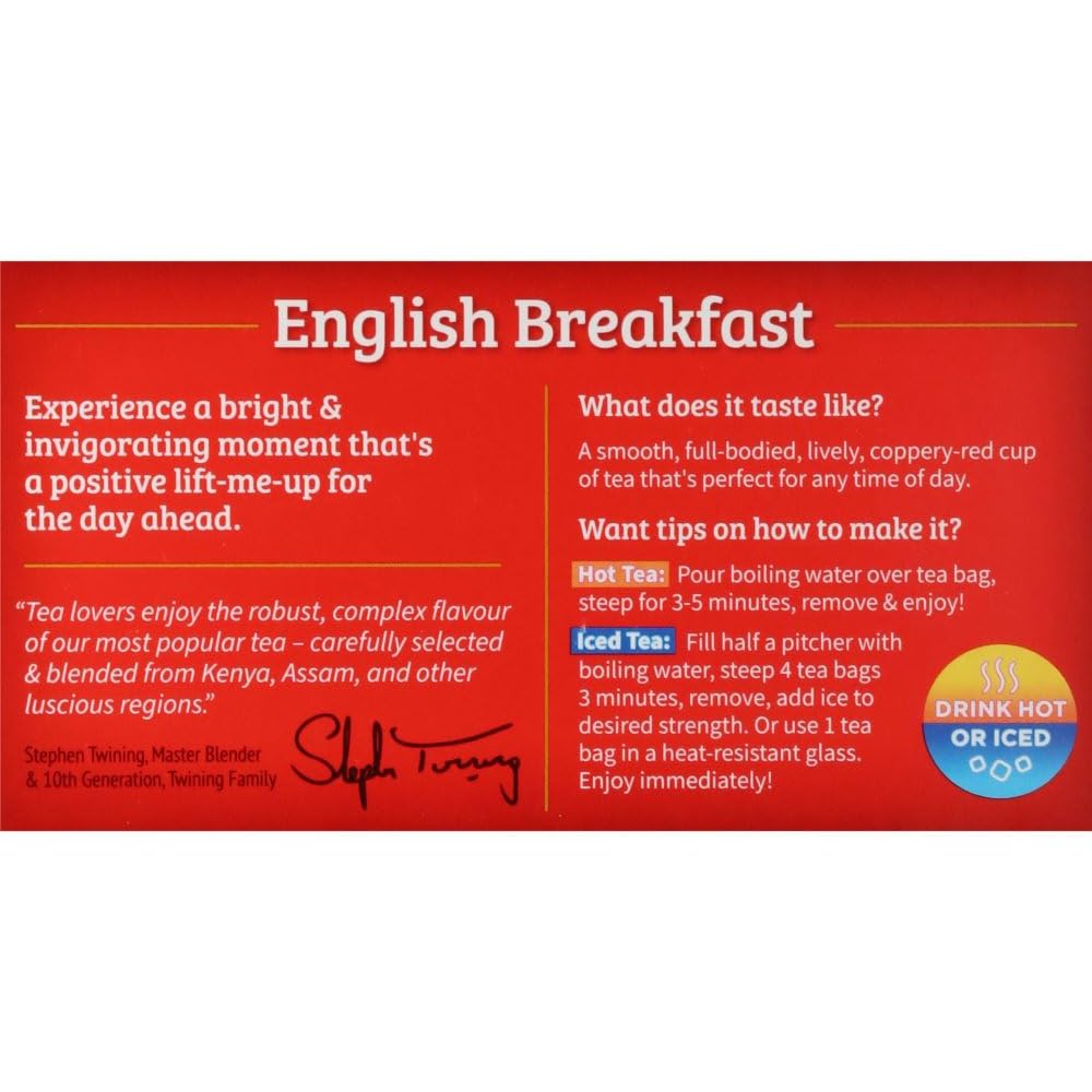 Twinings Tea From Grosvenor, Tea English Breakfast, 20 Count