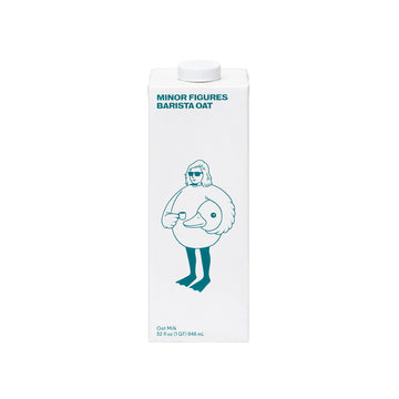 Minor Figures - Oat Milk, Barista Original, 32 Fl oz x 6 Cartons, Dairy Free & Vegan, No Added Sugar, Long Shelf Life