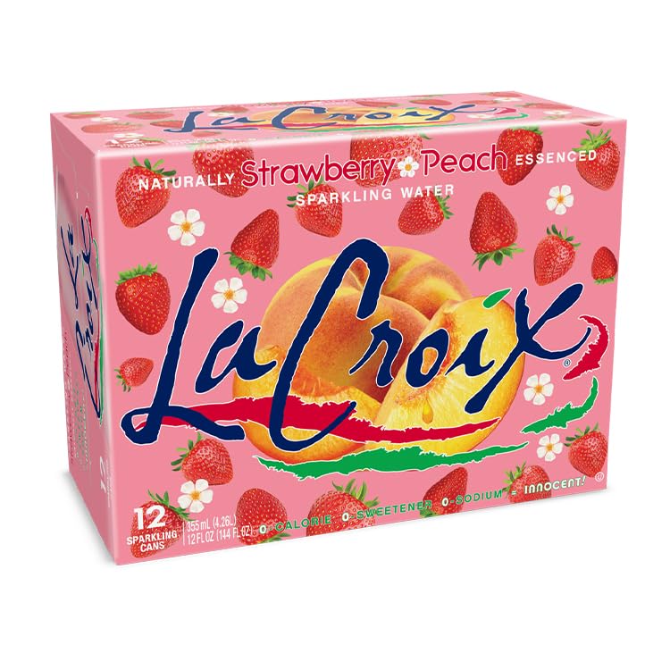 LaCroix Sparkling Water, Strawberry Peach, 12 Fl Oz (pack of 12)