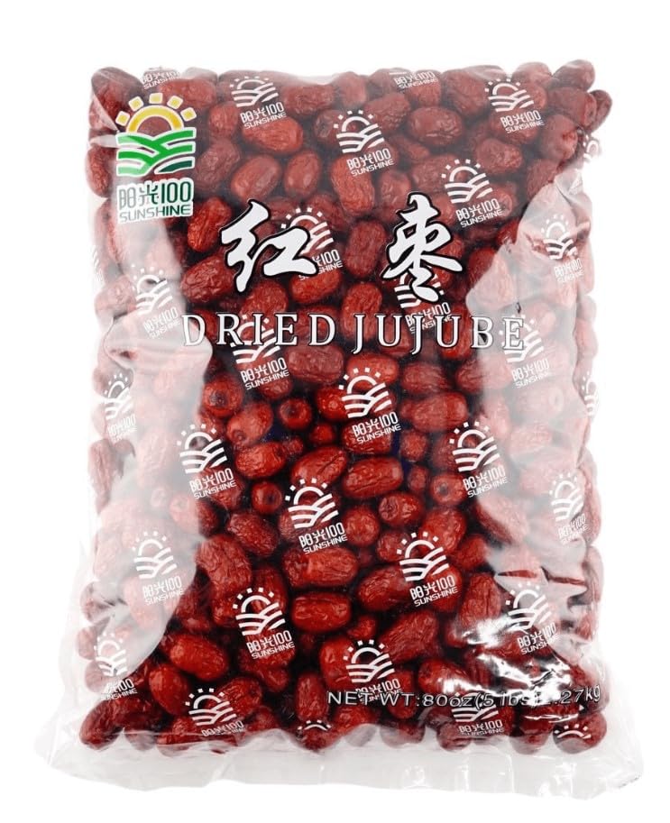 5 Pounds Dried Jujube Dates,Chinese Red Dates,Hand 100% Natural, Improve sleep, Health Snack, Dried Fruit, Sweet and Chewy Net w