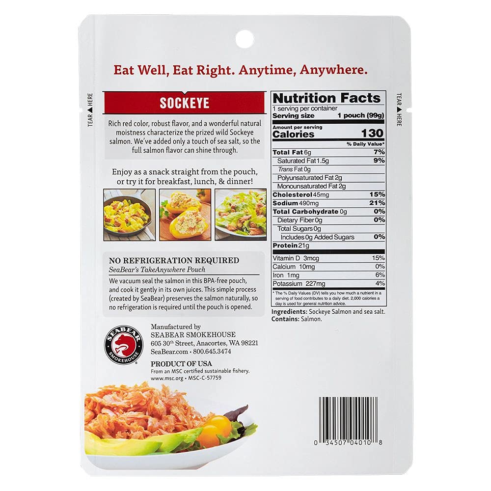 Seabear - Ready-To-Eat Sockeye - 3.5 Oz