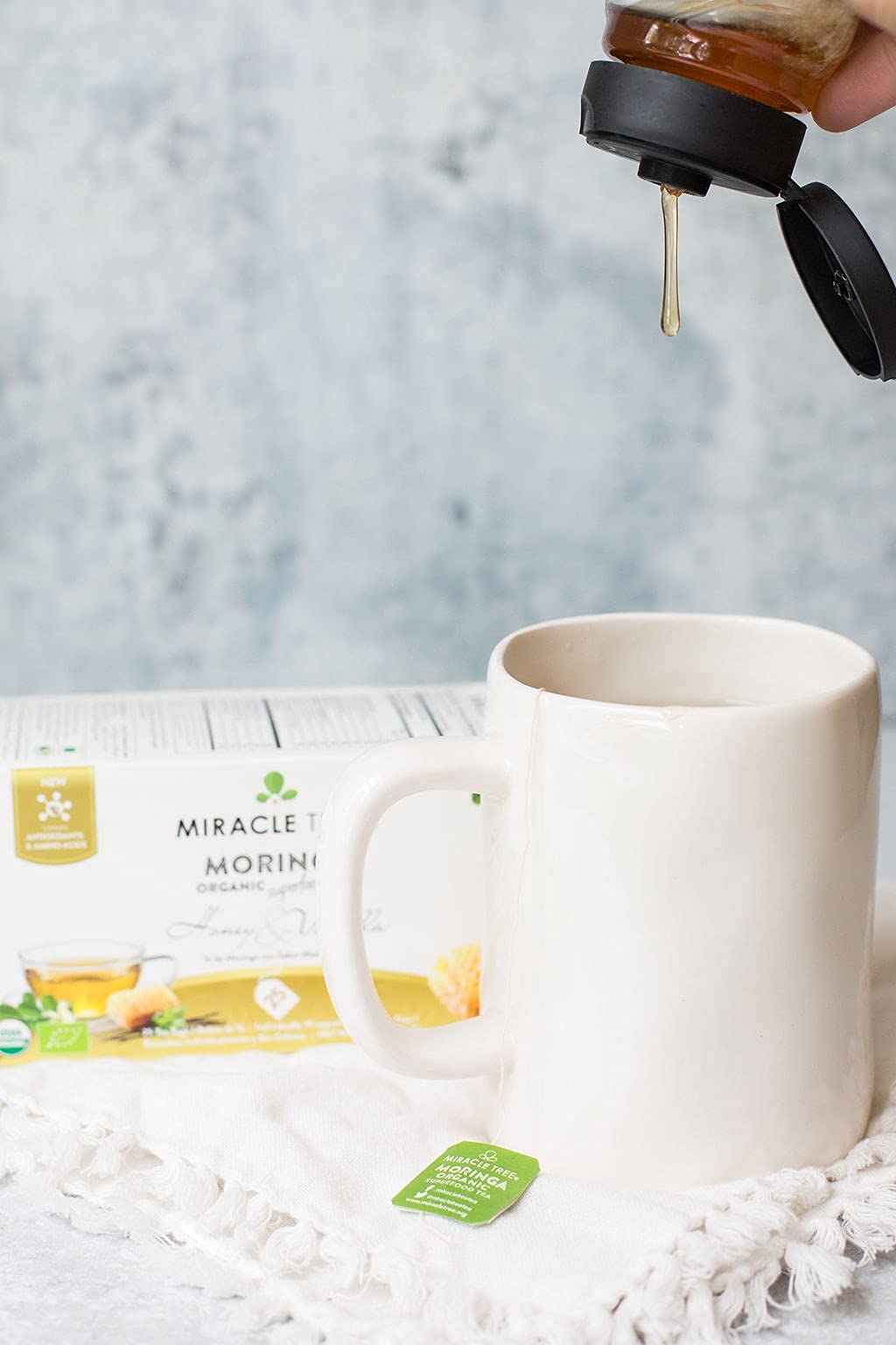 Tree Organic Moringa Superfood Tea - 6 Pack, 25 Individually Sealed Bags, Vegan, Gluten-Free, Caffeine-Free