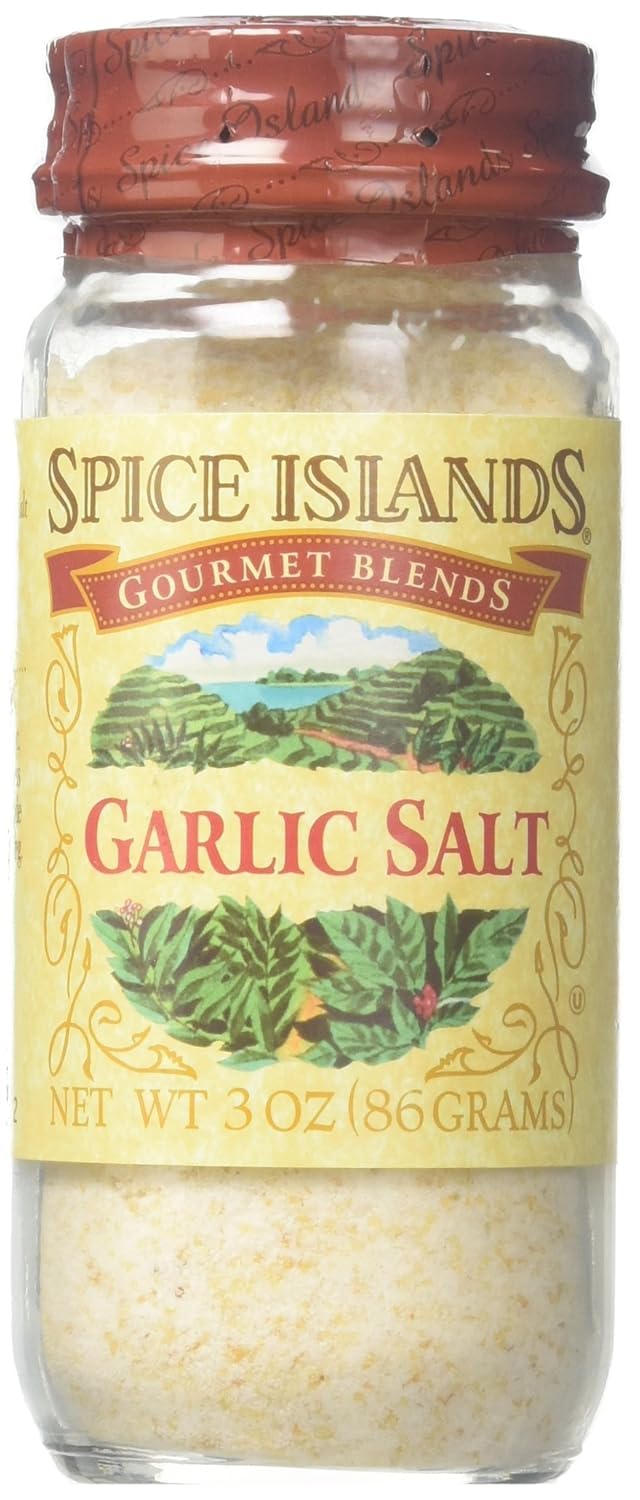 Spice Islands Garlic Salt, 3 Ounce (Pack of 3) - Flavorful Seasoning for Cooking and Baking