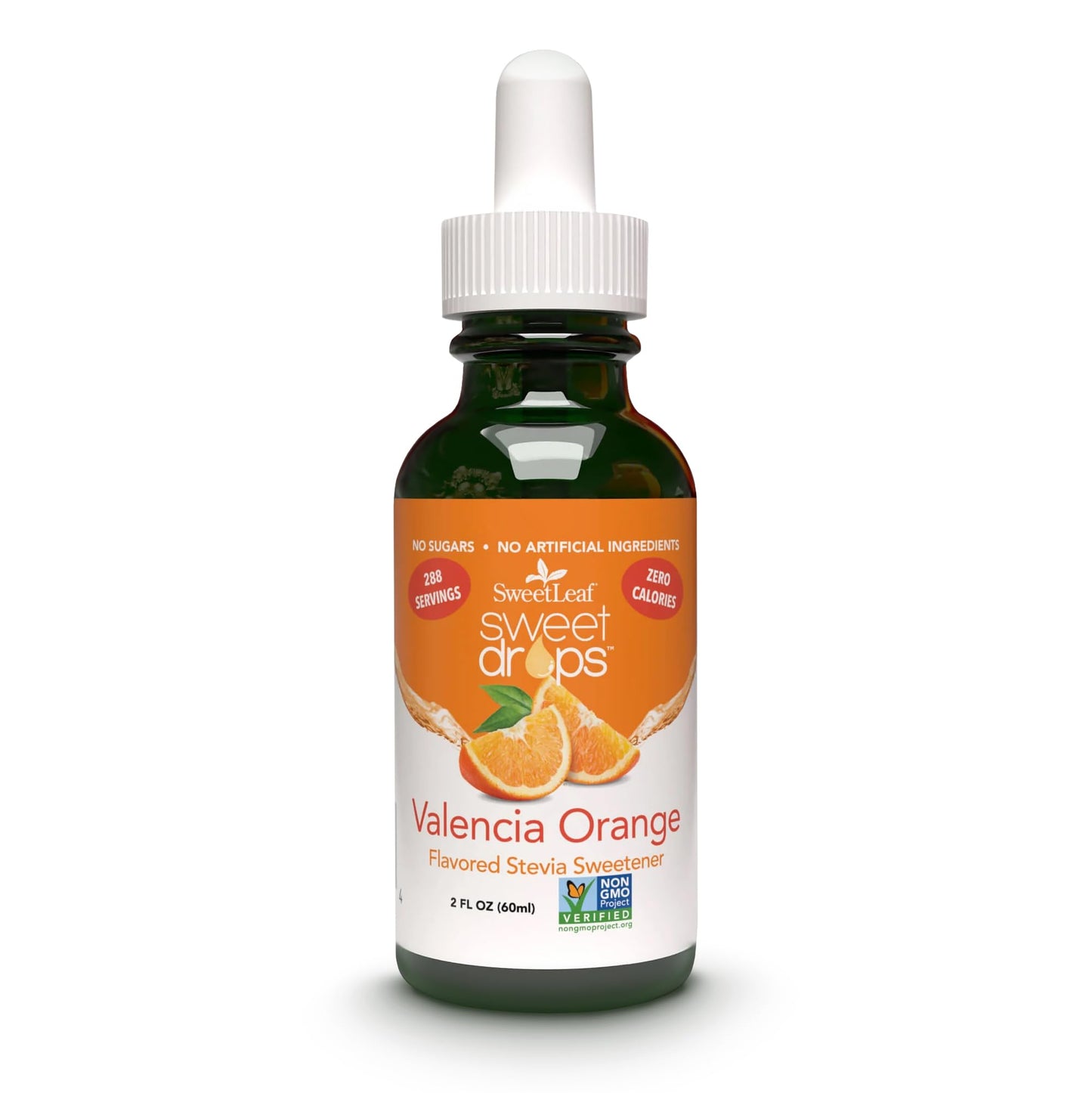 Sweet Drops Liquid Stevia Sweetener, Valencia Orange, Zero Calories, Non-GMO, Gluten-Free, 2 Fl Oz (Pack of 2)