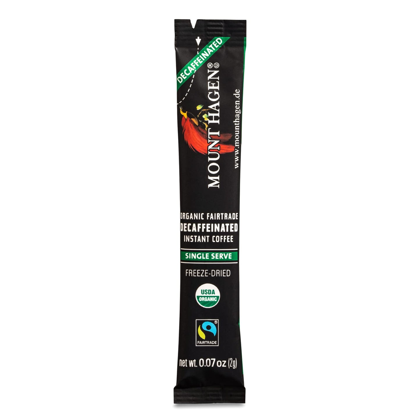 Mount Hagen 25 Count Single Serve Instant Decaf Coffee Packets - 2 Pack | Decaffeinated Organic Medium Roast Arabica Beans | Eco