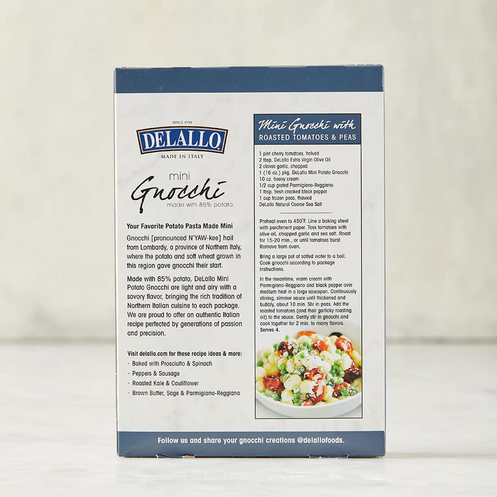 DeLallo Mini Potato Gnocchi, 1lb, 12-Pack