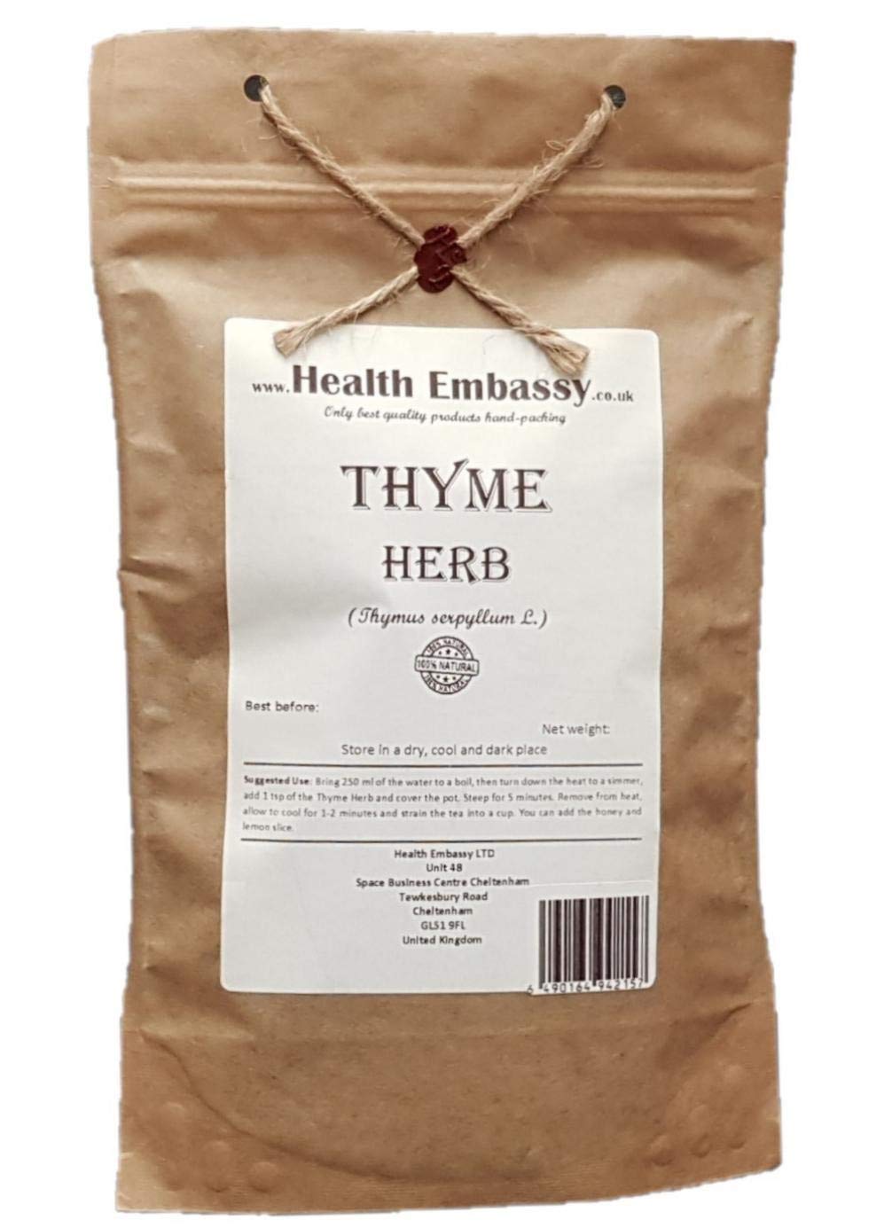 Health Embassy Thyme Herb | Thymus Serpyllum L | Herbal Tea (100g)