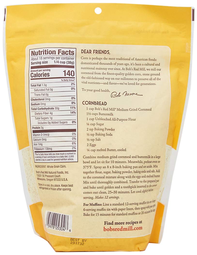 Bob's Red Mill Medium Grind Cornmeal, 24 Oz