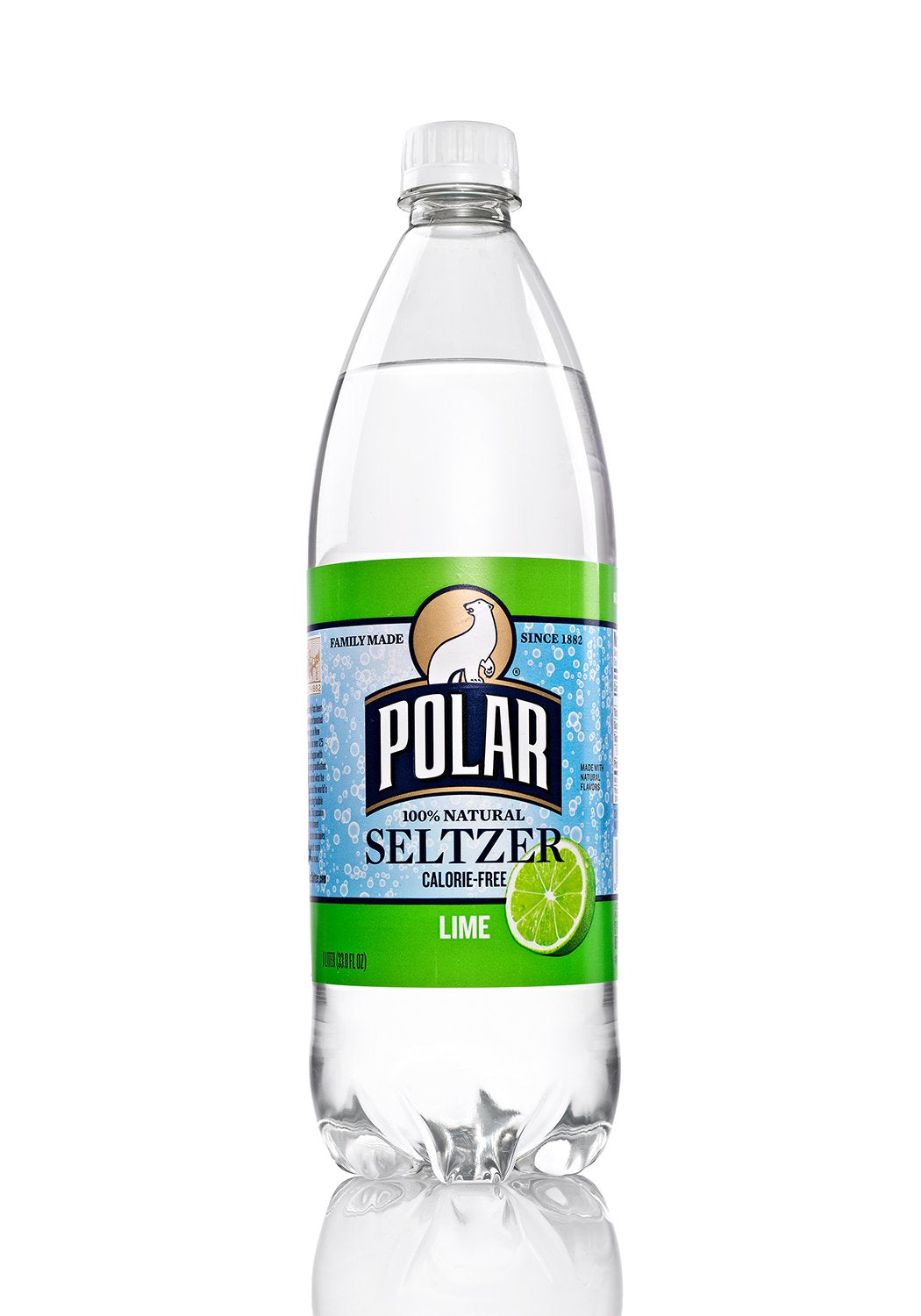 Polar Beverages Seltzer Lime, 33.8 Fluid Ounce (Pack of 12)