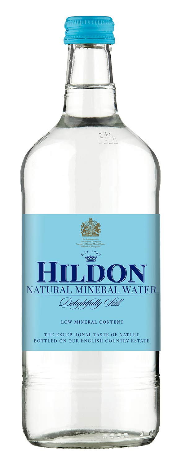 Hildon Natural Mineral Water - Still, Non-Sparkling, 25.3 fl oz, Pack of 6 Glass Bottles