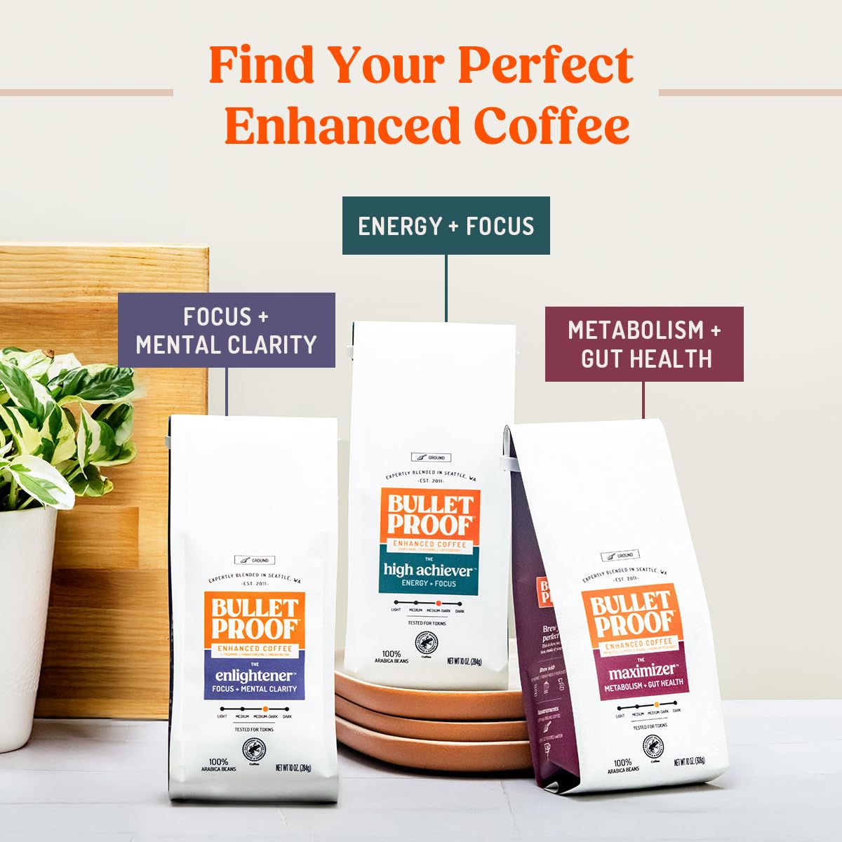 project pieceproof The Enlightener Coffee Pods  24 Count  Medium-Dark Roast Enhanced Coffee with L-Theanine  Panax Ginseng and Gingko Biloba  Supports Mental Clarity  Focus  and Memory