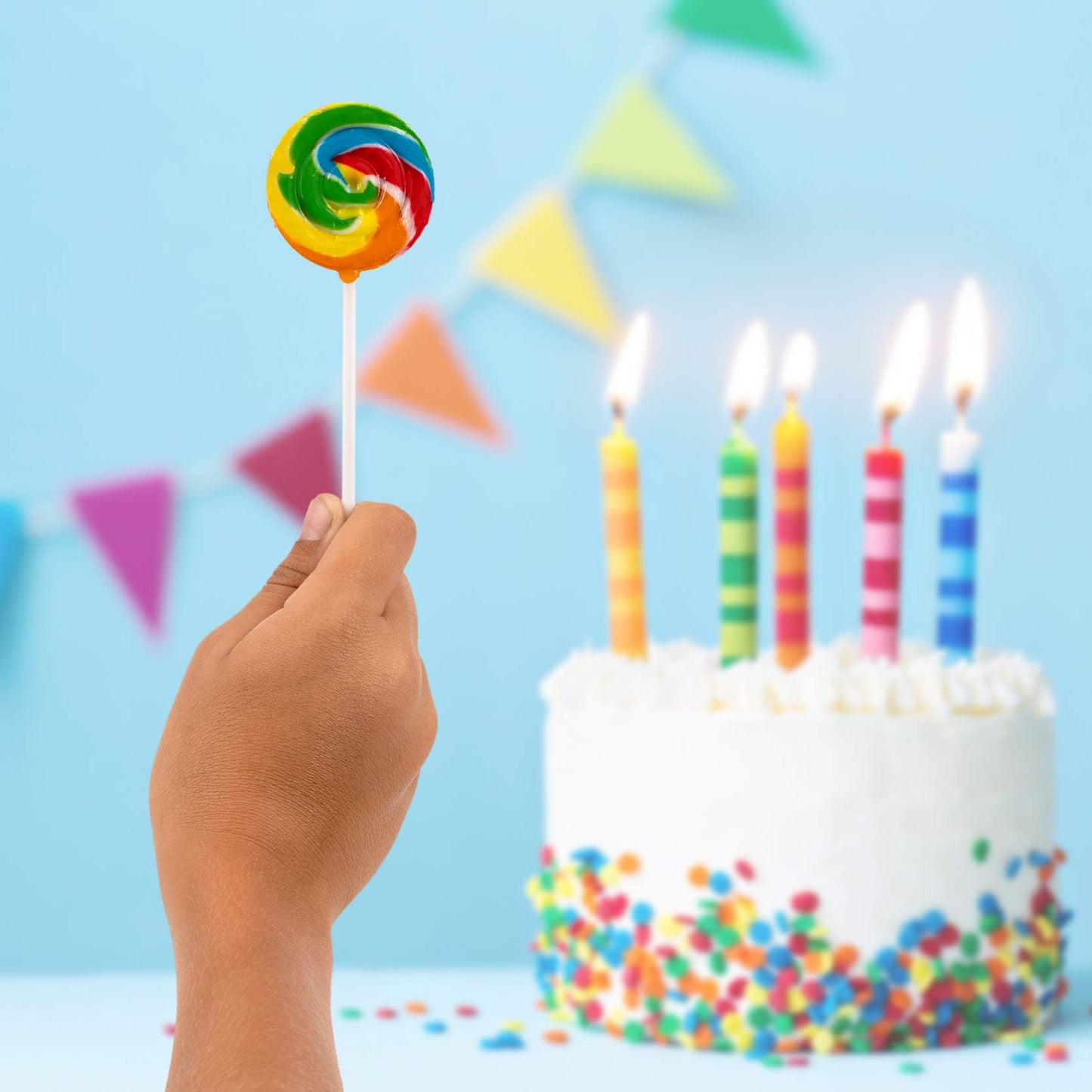 Rainbow Swirl Pops - 12 Suckers