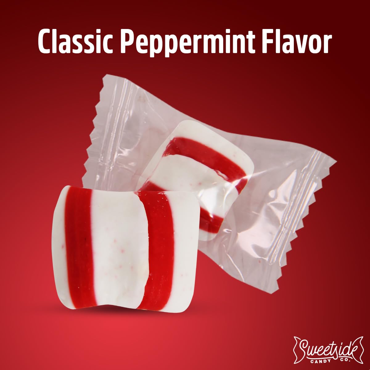 Soft Peppermint Candy Mints  5lb mints bulk individually wrapped  Refreshing peppermint puffs for Fresh Breath  Perfect soft mints peppermint puffs for Offices  Parties  and Everyday Enjoyment