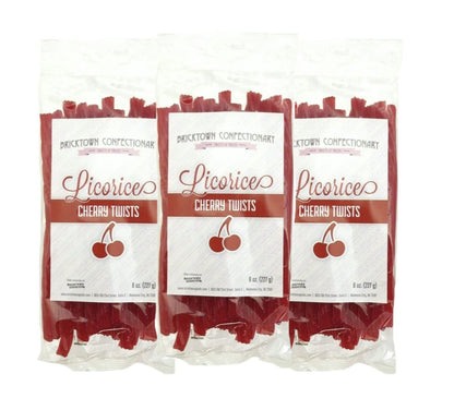 Cherry Licorice - 3 PACK - FAT FREE Old Fashioned Gourmet Licorice Twists - Quality Licorice Candy with Unique Flavor Unlike Any