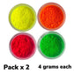 Oh! Sweet Art Edible Petal Dust, Neon Food-Grade Coloring, 4 Count, 4 Grams Each Jar for Cakes and Cupcakes