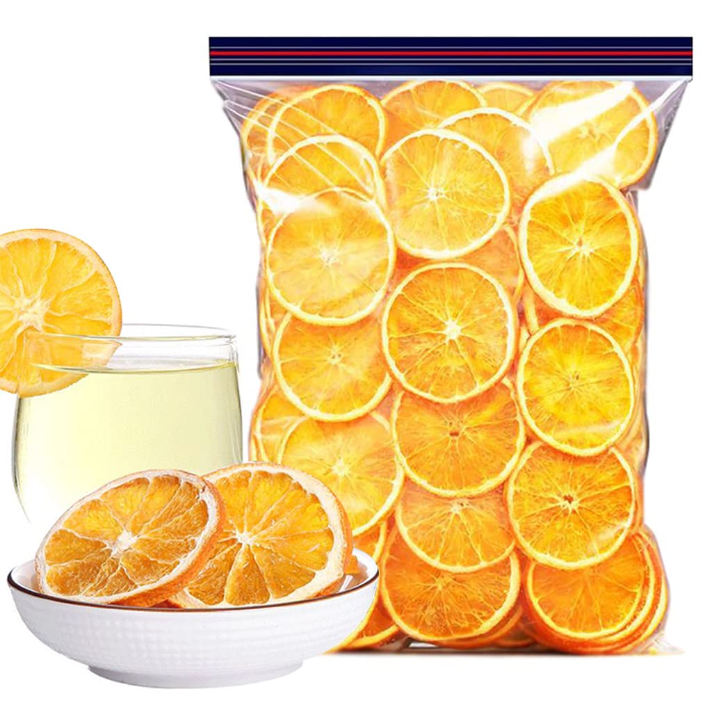 JTEDZI Dried Orange Slices, Dehydrated Fruit for Cocktails, 8.81oz (250g)