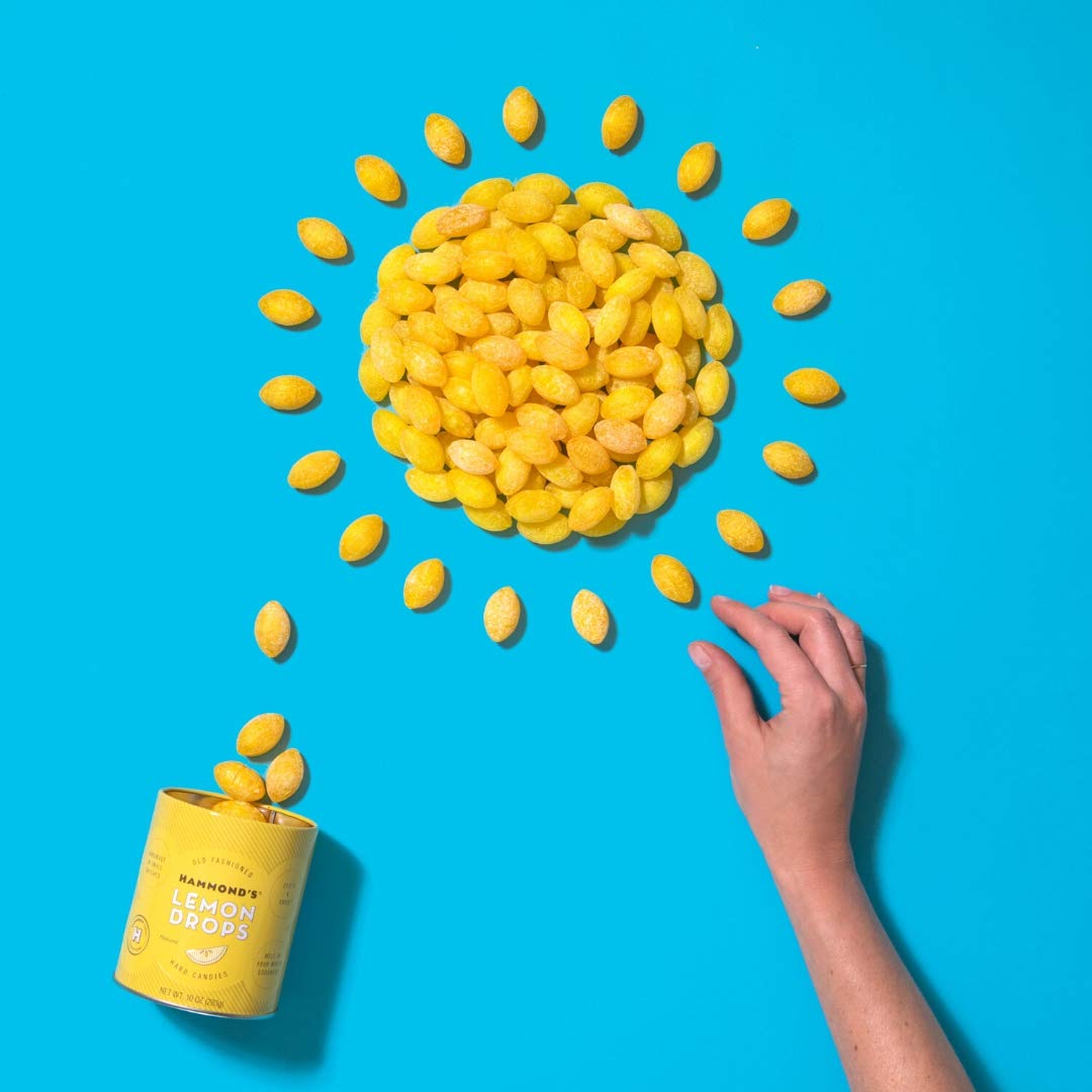 H Nd’S Candies - Old Fashioned Lemon Drops - 2-10 Ounce Tins, Natural Lemon, Handmade In Small Batches And Frosted In Sugar, Handcrafted In The Usa