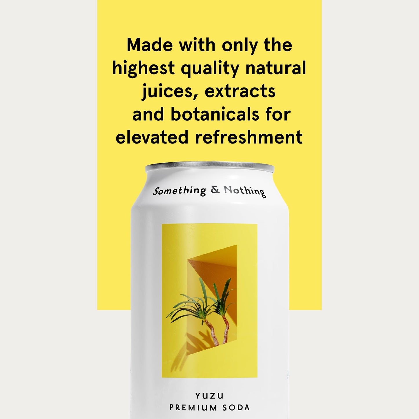 Something & Nothing Yuzu Flavoured Sparkling Water, Vegan, Low Calorie, 12 Fl Oz Cans (Pack of 12)