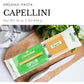 Organic Capellini, 100% Durum Wheat Italian Pasta, Premium Quality Product Of Italy (10 Pack X 16 Oz) Non Gmo, Vegan, Kosher Cer