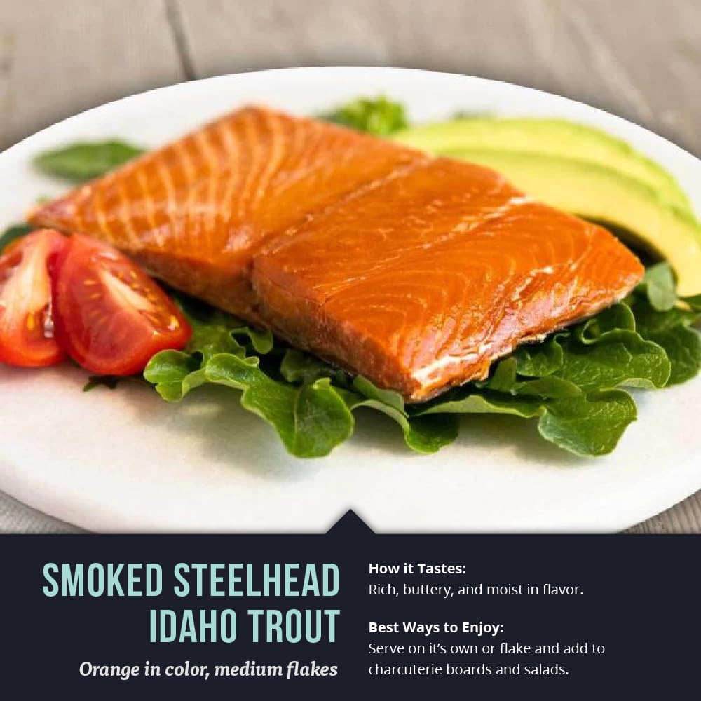 SeaBear Idaho Trout Fillet 6-Pack, Fully Cooked, Shelf-Stable, High-Protein, 3.5 oz each