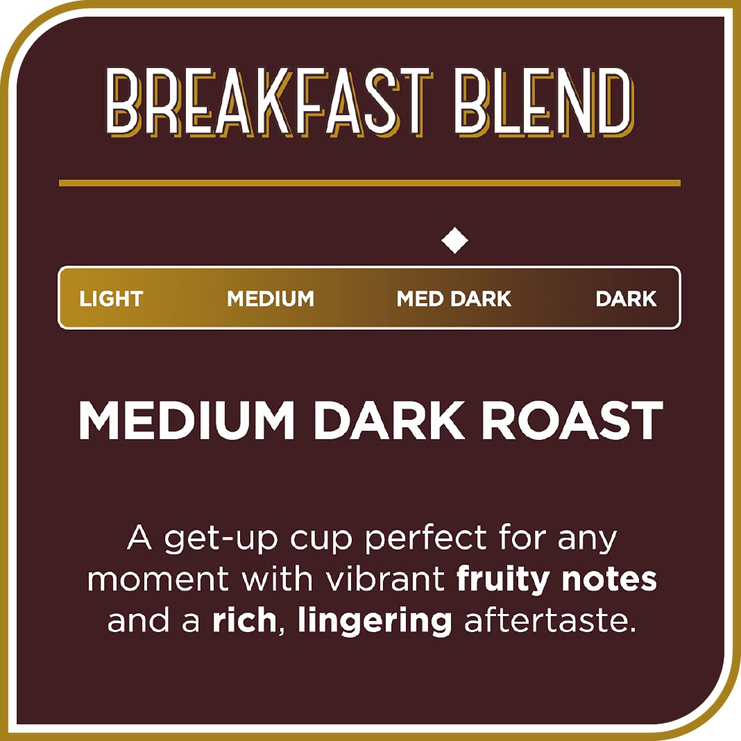 Don Francisco'S Breakfast Blend Medium-Dark Roast Coffee Pods - 24 Count - Recyclable Single-Serve Coffee Pods, Compatible With