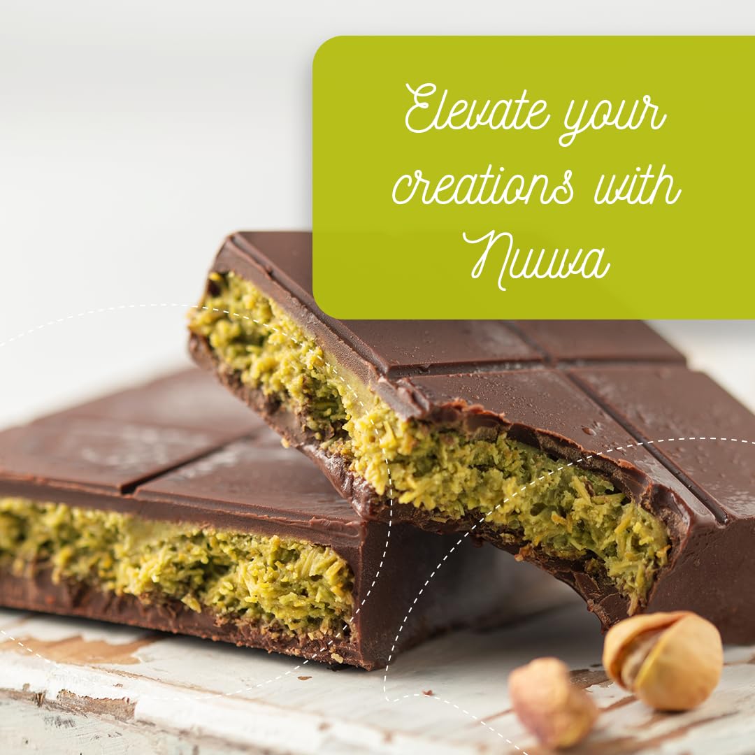 Nuuva Foods Pistachio Spread | Rich & Nutty Pistachio Cream for Dubai Chocolate Bar | Smooth Nut Butter & Spreadable Cream | Perfect for Chocolate & Desserts (2.5 Lbs)