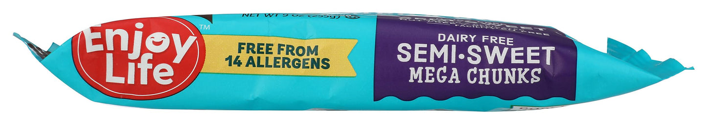 ENJOY LIFE Semi Sweet Mega Chunks, 9 OZ