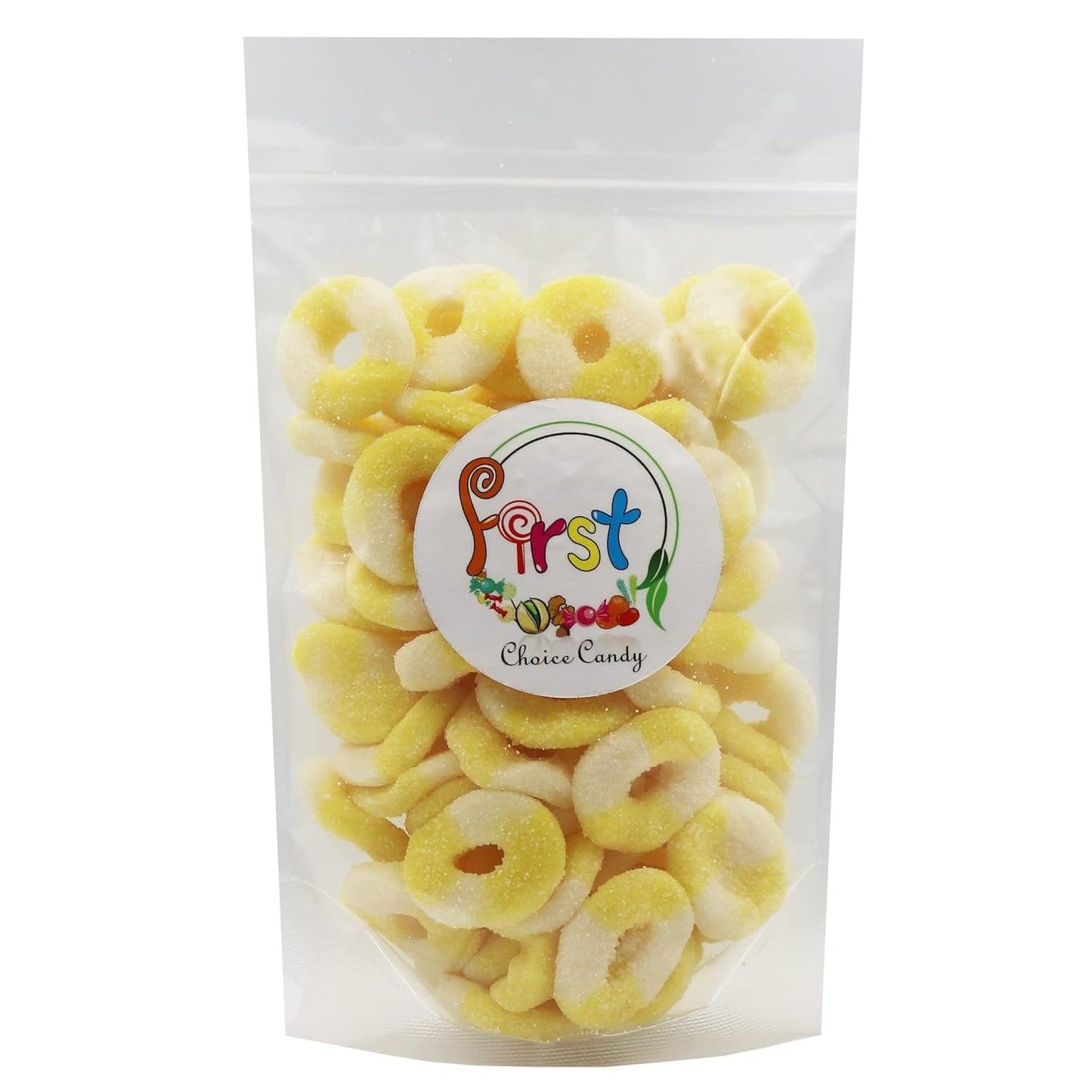 Firstchoicecandy Gummy Rings (Sour Mini Pineapple, 2.2 Pound (Pack Of 1))