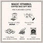 Bacha Coffee | Magic Istanbul Fine Flavoured, 100% Arabica Beans, Medium Roast, X12 Individually Wrapped Single Serve Filter Bag