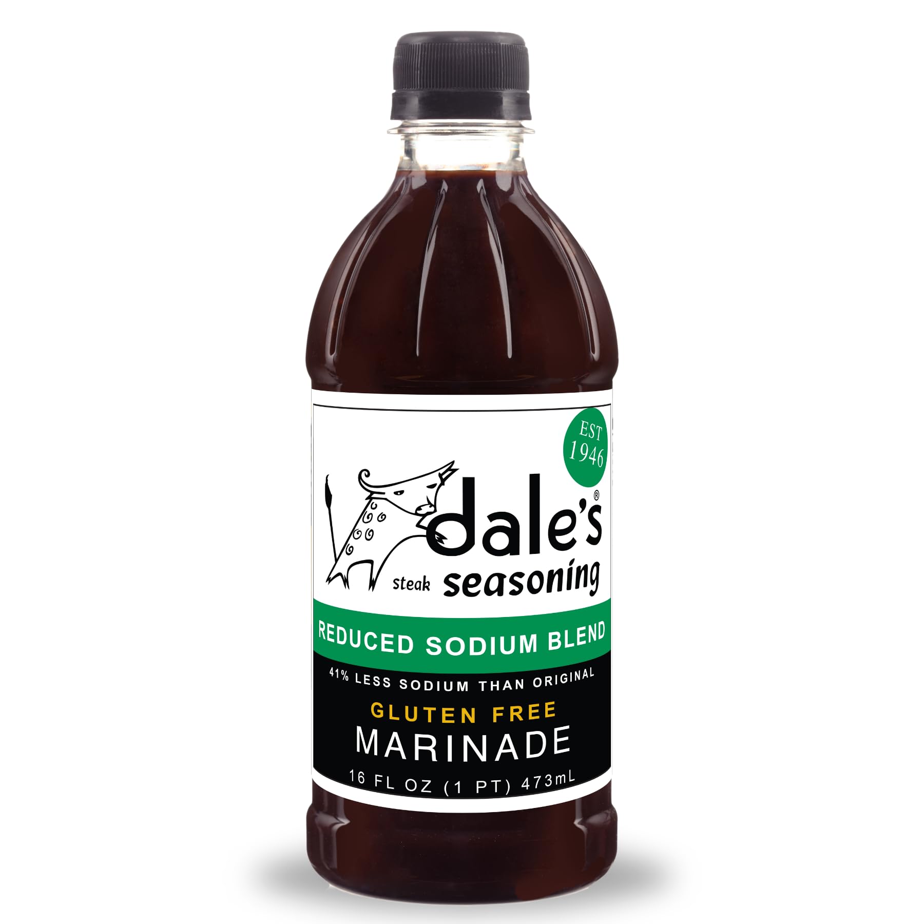 Dale's Reduced Sodium Steak Seasoning and Marinade | (1) 16 oz Bottles | Our Award Winning Steak Sauce and Marinade is Cholester