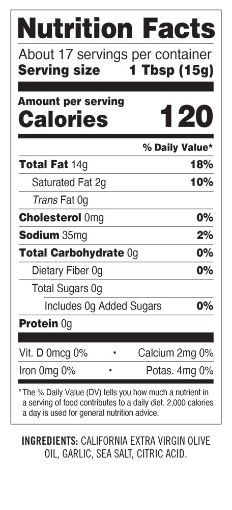 Sonoma Gourmet: Saut  ed Garlic Flavored Olive Oil | 100% California Extra Virgin Olive Oil | 8.5 FL OZ (Pack of 6)