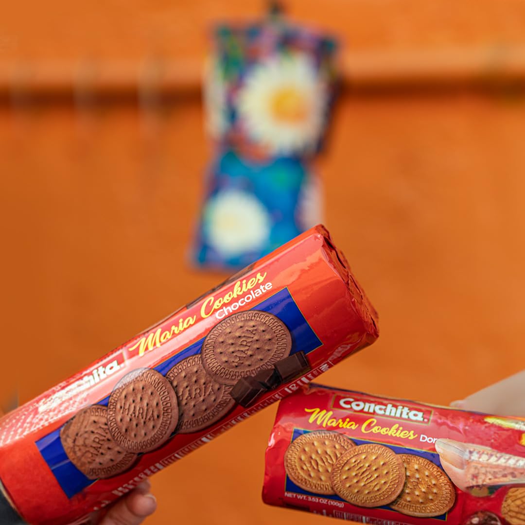 Conchita Chocolate Maria Cookies - Versatile Snack, Dessert, or Breakfast Food - 7 oz (Pack of 4)